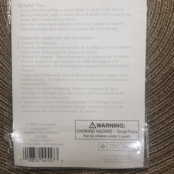 TPC Studio Cupcakes Rubber Cling Stamps - Picture 5 of 5